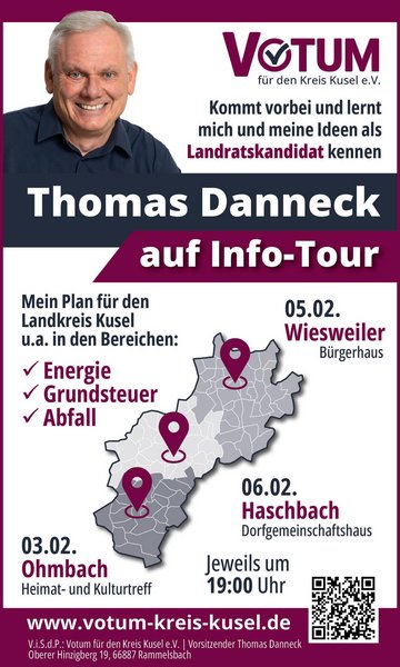 Thomas Danneck auf Informationstour im Landkreis Kusel